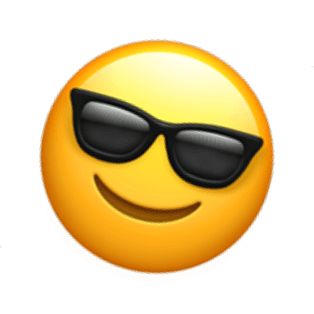 Smiling face emoji with sunglasses